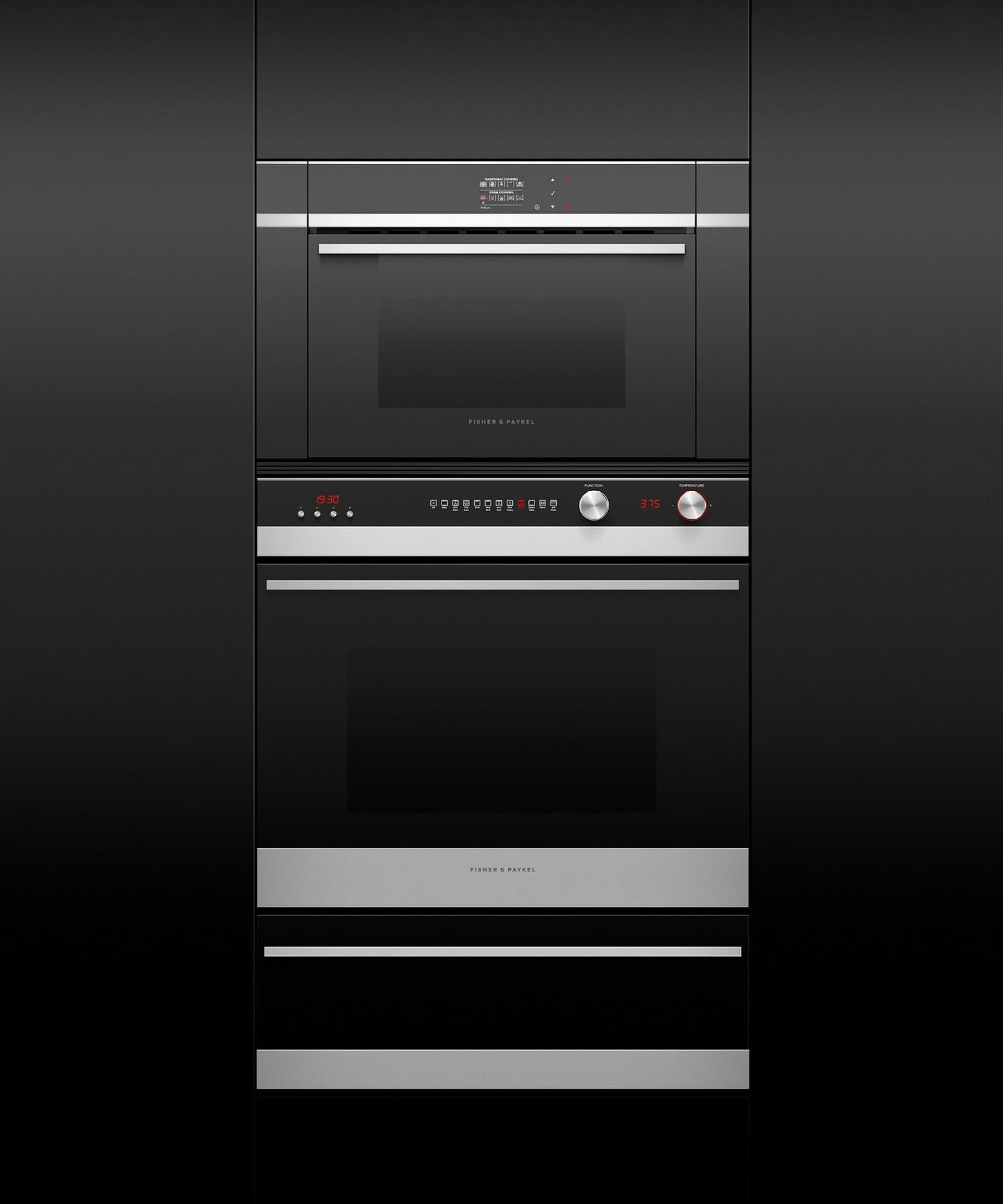 FISHER & PAYKEL OS24NDB1 Combination Steam Oven, 24", 9 Function - OS24NDB1-KT