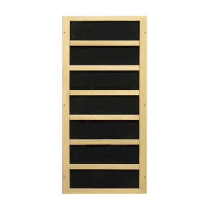 Dynamic Barcelona 1-2-person Low EMF (Under 8MG) FAR Infrared Sauna (Canadian Hemlock) DYN-6106-01 by Golden Designs Crafted from natural hemlock wood, this sauna features 6 carbon heating elements for even heat distribution. Enjoy user-friendly controls, chromotherapy lighting, music system, and privacy with the tempered glass door. Easy assembly and durable construction ensure a hassle-free experience. 