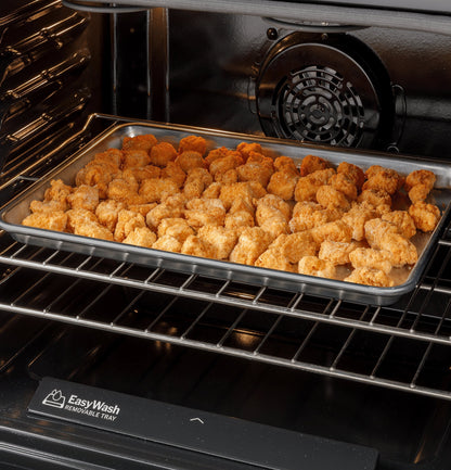 GE APPLIANCES GRF600AVBB GE(R) 30" Free-Standing Electric Convection Range with No Preheat Air Fry and EasyWash(TM) Oven Tray -GRF600AVBB-KT
