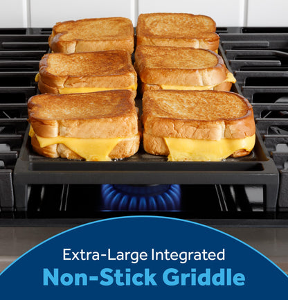 GE APPLIANCES GGS600AVDS GE(R) 30" Slide-In Front-Control Convection Gas Range with No Preheat Air Fry and EasyWash(TM) Oven Tray - GGS600AVDS-KT