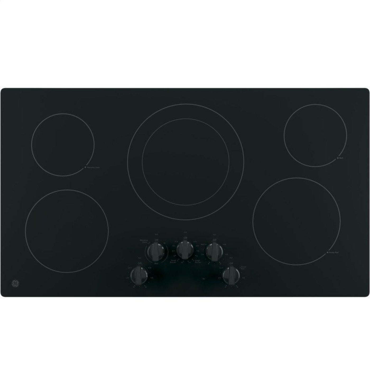 GE APPLIANCES JP3036DLBB GE 36" Built-In Knob Control Electric Cooktop - JP3036DLBB-KT