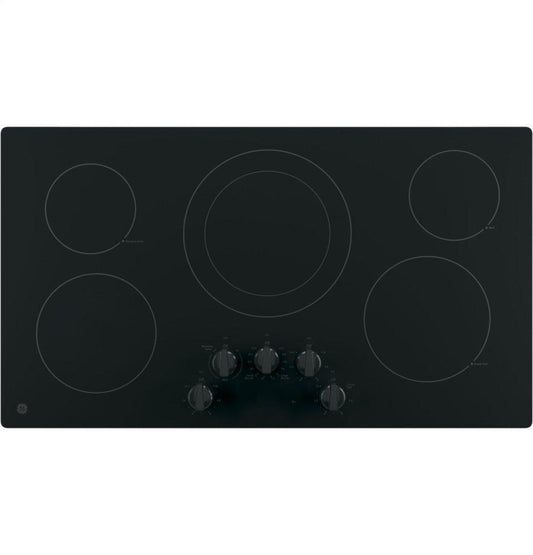 GE APPLIANCES JP3036DLBB GE 36" Built-In Knob Control Electric Cooktop - JP3036DLBB-KT