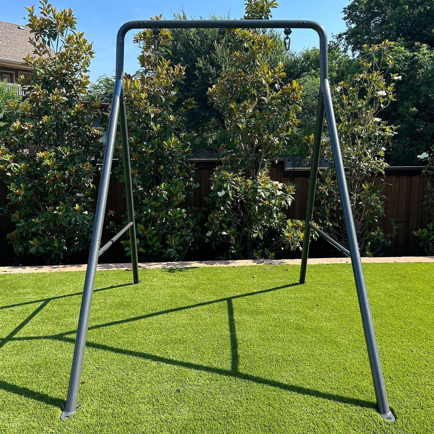 Gobaplay Outdoor Single Swing Set with Support Bars for Tree Swing, Frame Only - 324423
