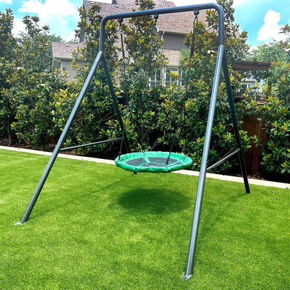 Gobaplay Outdoor Single Swing Set with Support Bars for Tree Swing, Frame Only - 324423