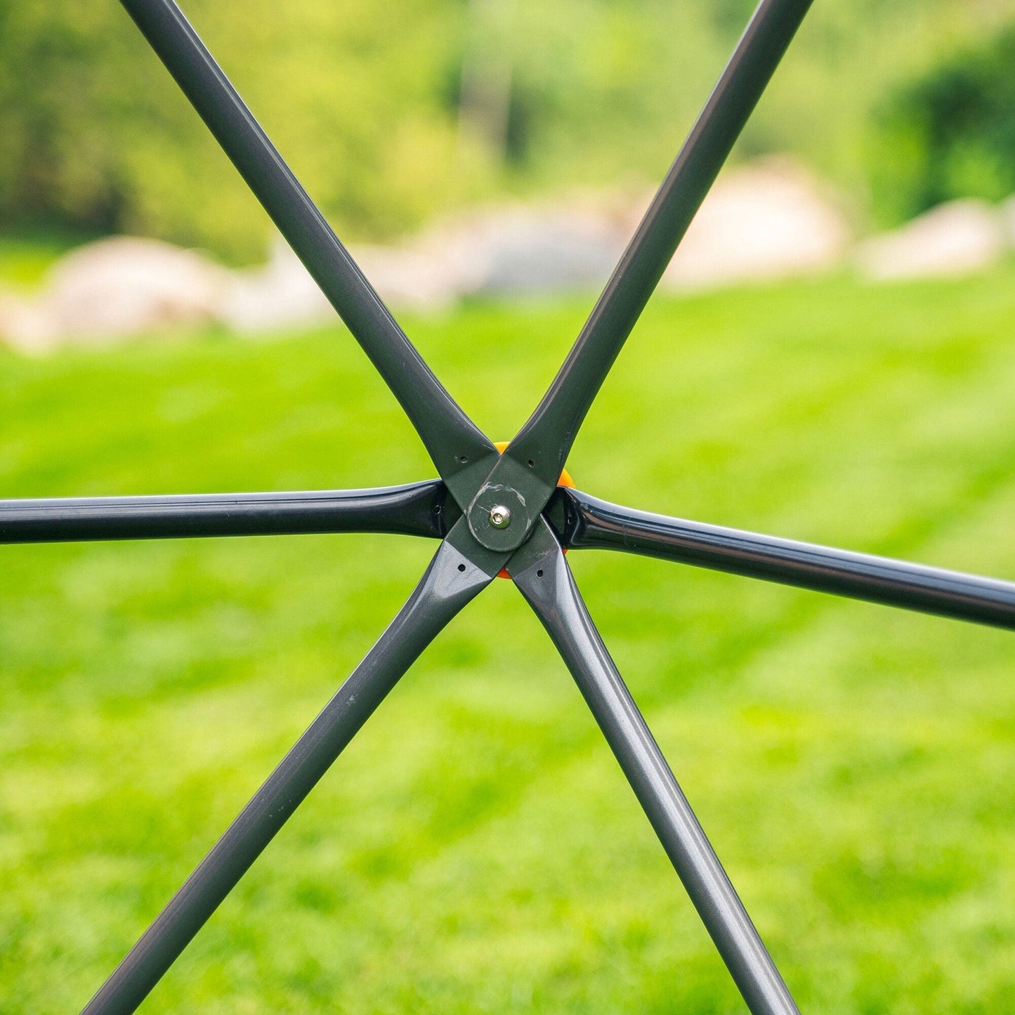 Gobaplay Large Powder Coated Steel Geometric Climbing Dome with 3 Sleek Anchors - 326416