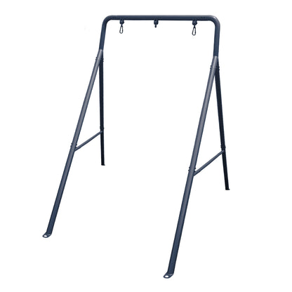 Gobaplay Single Swing Set Playground Equipment with Double Platform Saucer, Blue - 327671