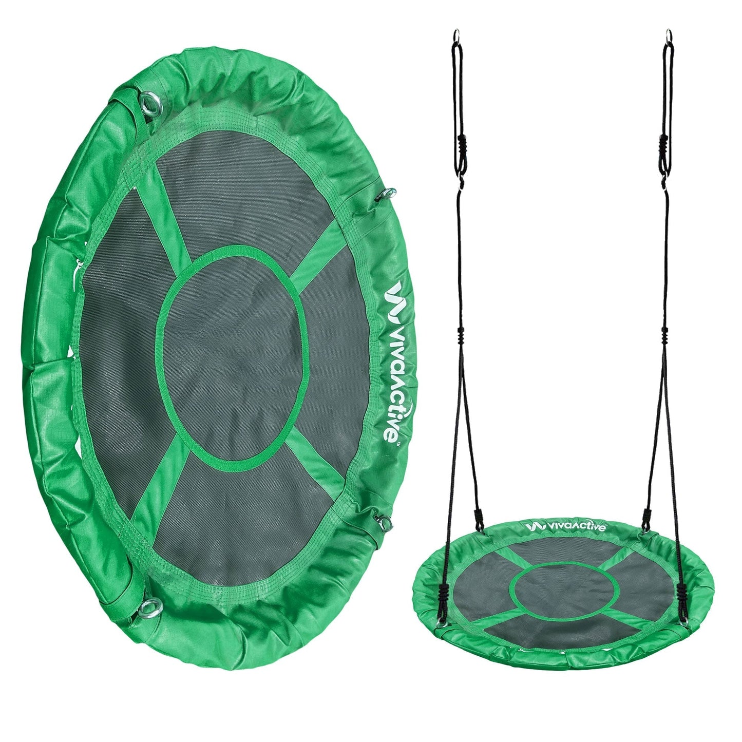 Gobaplay Single Swing Set Playground Equipment with 39” Round Platform Saucer - 327672