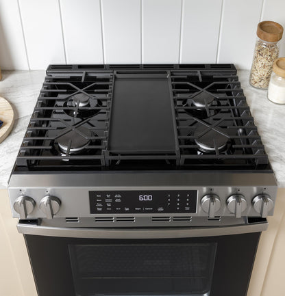 GE APPLIANCES GGS500SVSS GE(R) 30" Slide-In Front Control Gas Range - GGS500SVSS-KT