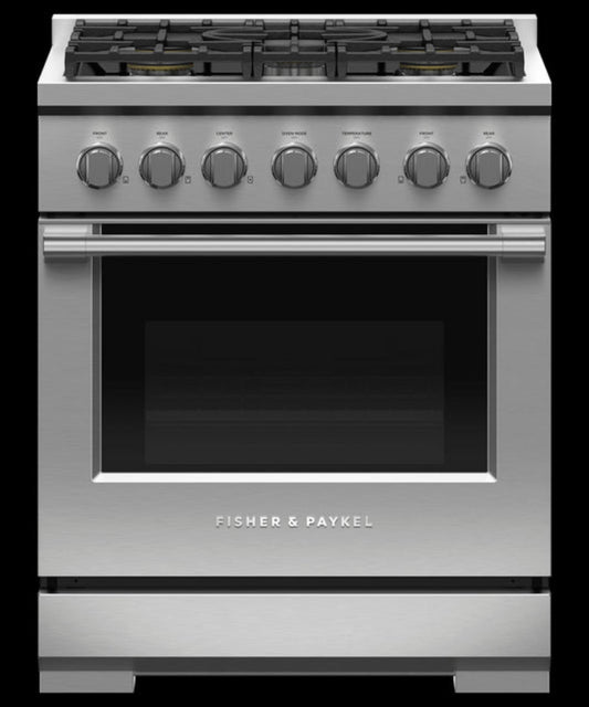 FISHER & PAYKEL RGV3305L Gas Range, 30", 5 Burners, LPG - RGV3305L