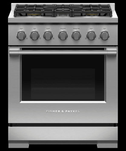 FISHER & PAYKEL RGV3305L Gas Range, 30", 5 Burners, LPG - RGV3305L