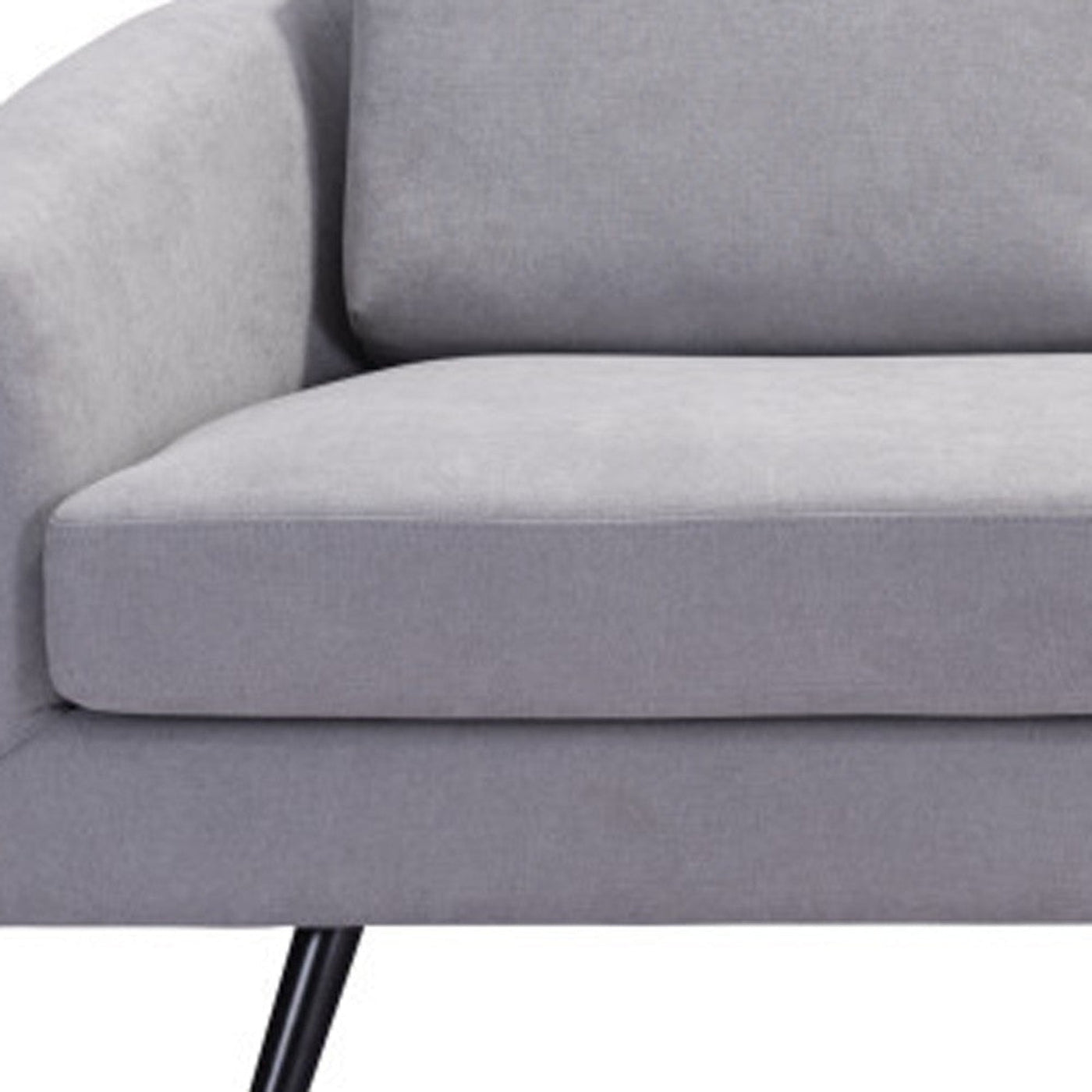 Modway Furniture 79" Gray Polyester Sofa with Stylish Black Legs - Luxurious Comfort & Contemporary Design for Any Room - 396462-HOMEROOTS