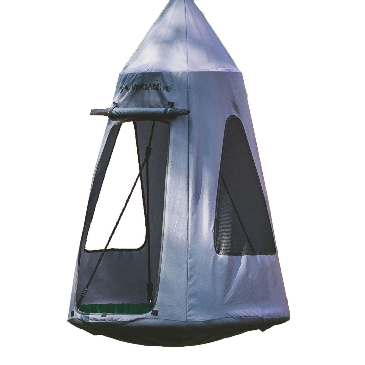 Gobaplay Discovery Kids Swing Set, Outdoor Frame, Tent Saucer, Swings, & Trapeze - 399865