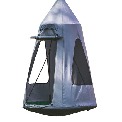 Gobaplay Discovery Kids Swing Set, Outdoor Frame, Tent Saucer, Swings, & Trapeze - 399865
