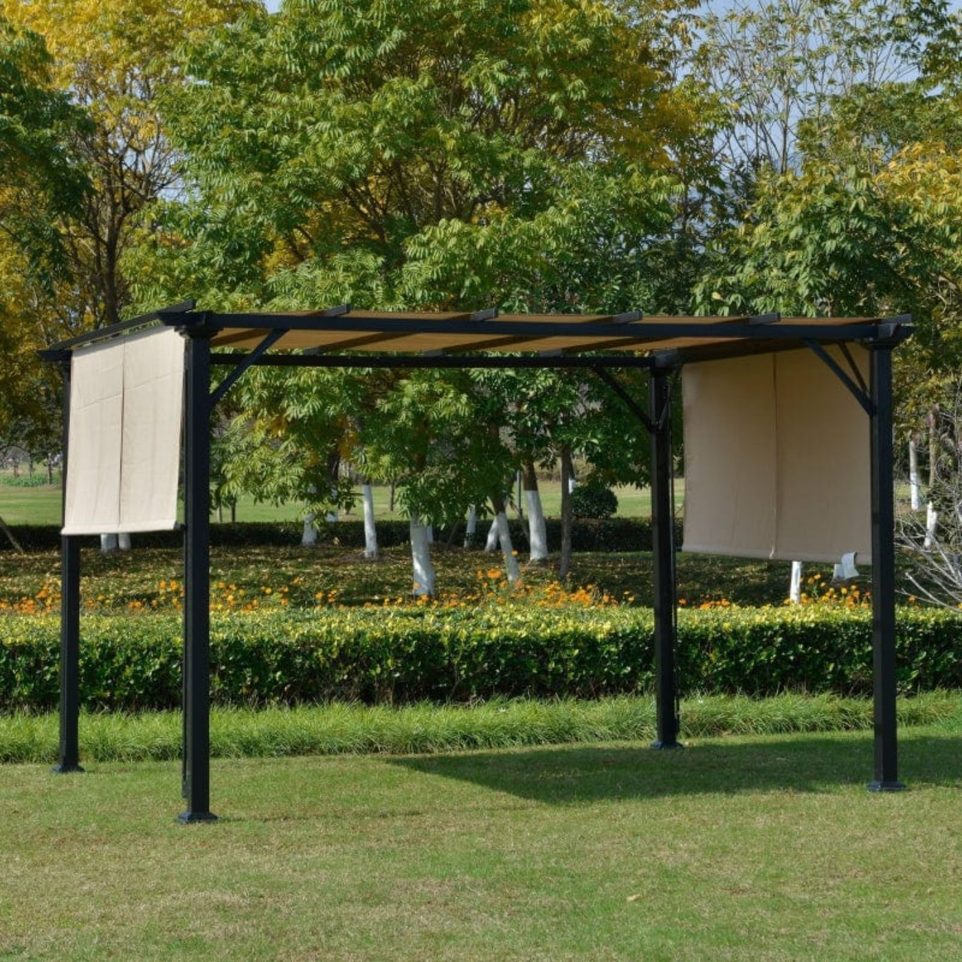 Outsunny 12' x 10' x 7' Outdoor Patio Gazebo Pergola - 84C-242V01