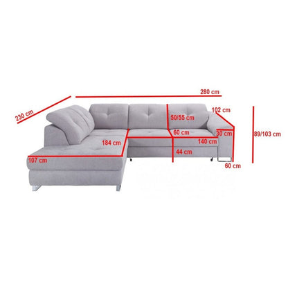 Sleeper Sectional Sofa NOBILIA  with Storage - Backyard Provider