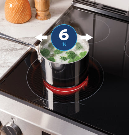 GE APPLIANCES GRF600AVES GE(R) 30" Free-Standing Electric Convection Range with No Preheat Air Fry and EasyWash(TM) Oven Tray - GRF600AVES-KT