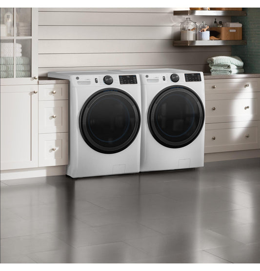 GE APPLIANCES GFD65ESSVWW GE(R) 7.8 cu. ft. Capacity Smart Front Load Electric Dryer with Steam and Sanitize Cycle - GFD65ESSVWW-KT