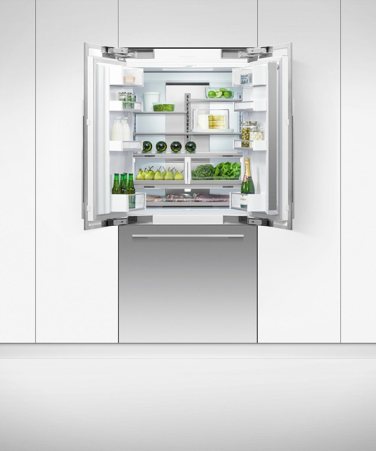 FISHER & PAYKEL RS36A80U1N Integrated French Door Refrigerator Freezer, 36", Ice & Water -  RS36A80U1N