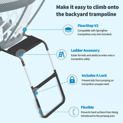 Springfree Trampoline 12' x 19' Trampoline with FlexrStep V2 Ladder Accessory - 401419
