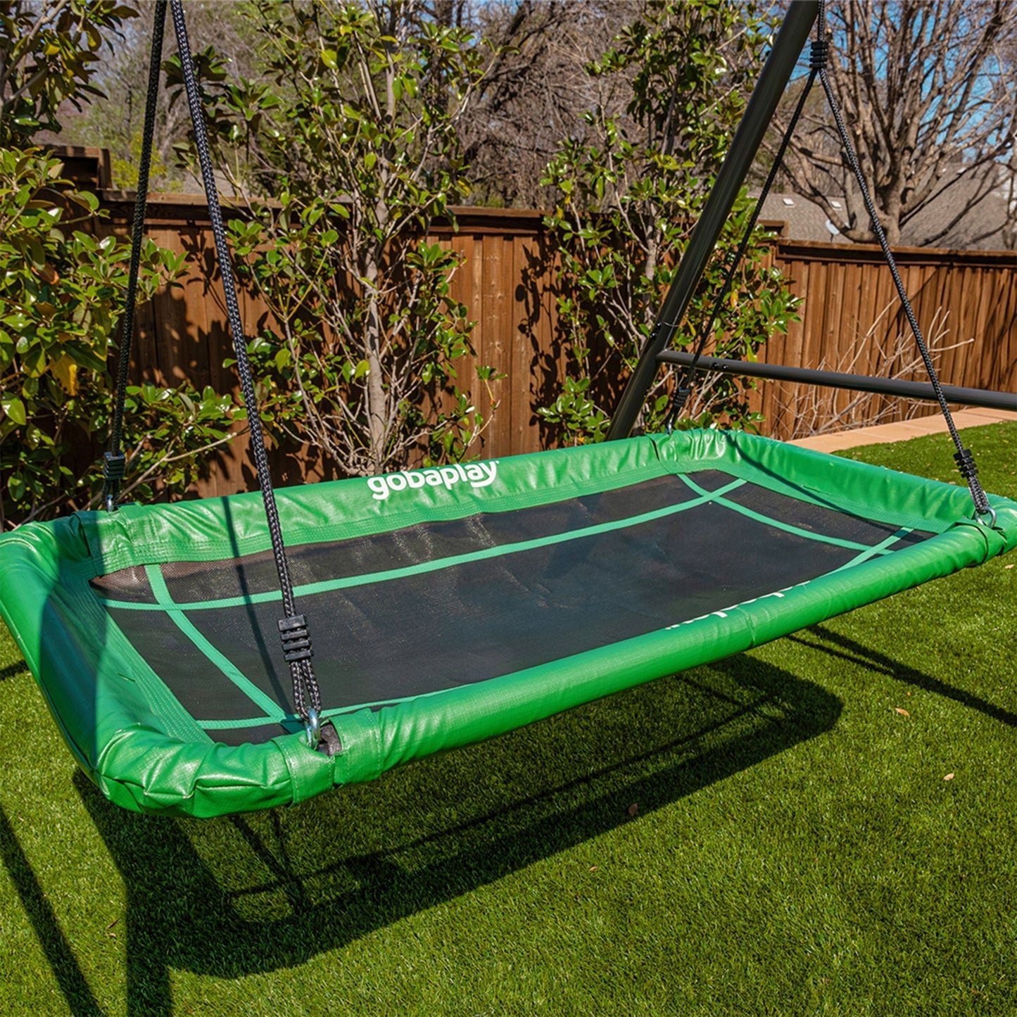 Gobaplay Outdoor Swing Set Frame with Bars & gobaplay Rectangle Swing Platform - 416134