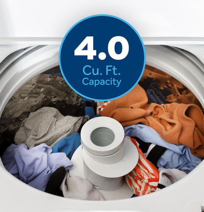 GE APPLIANCES GTW325ASWWW GE(R) 4.0 cu. ft. Capacity Washer with Stainless Steel Basket and Water Level Control&#x200B; - GTW325ASWWW-KT