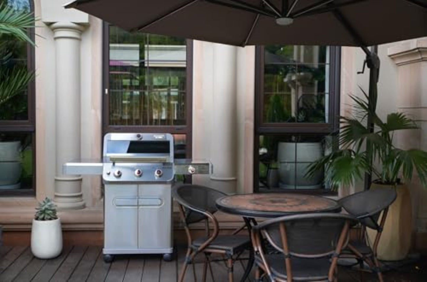 Monument Grills 3-Burner Propane Gas Grill, 48,000 BTU with Side Burner & BBQ Cover - B0CWNJ7BJ9