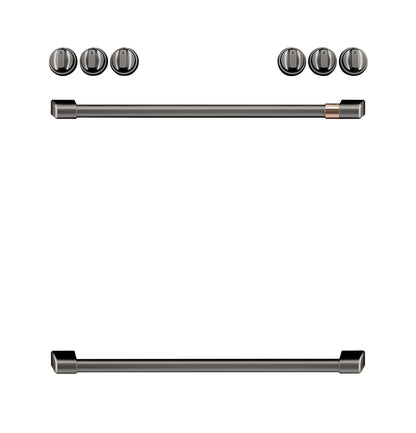 Café Front Control Electric Knobs and Handles - Brushed Black - CXFCEHKPMBT-KT