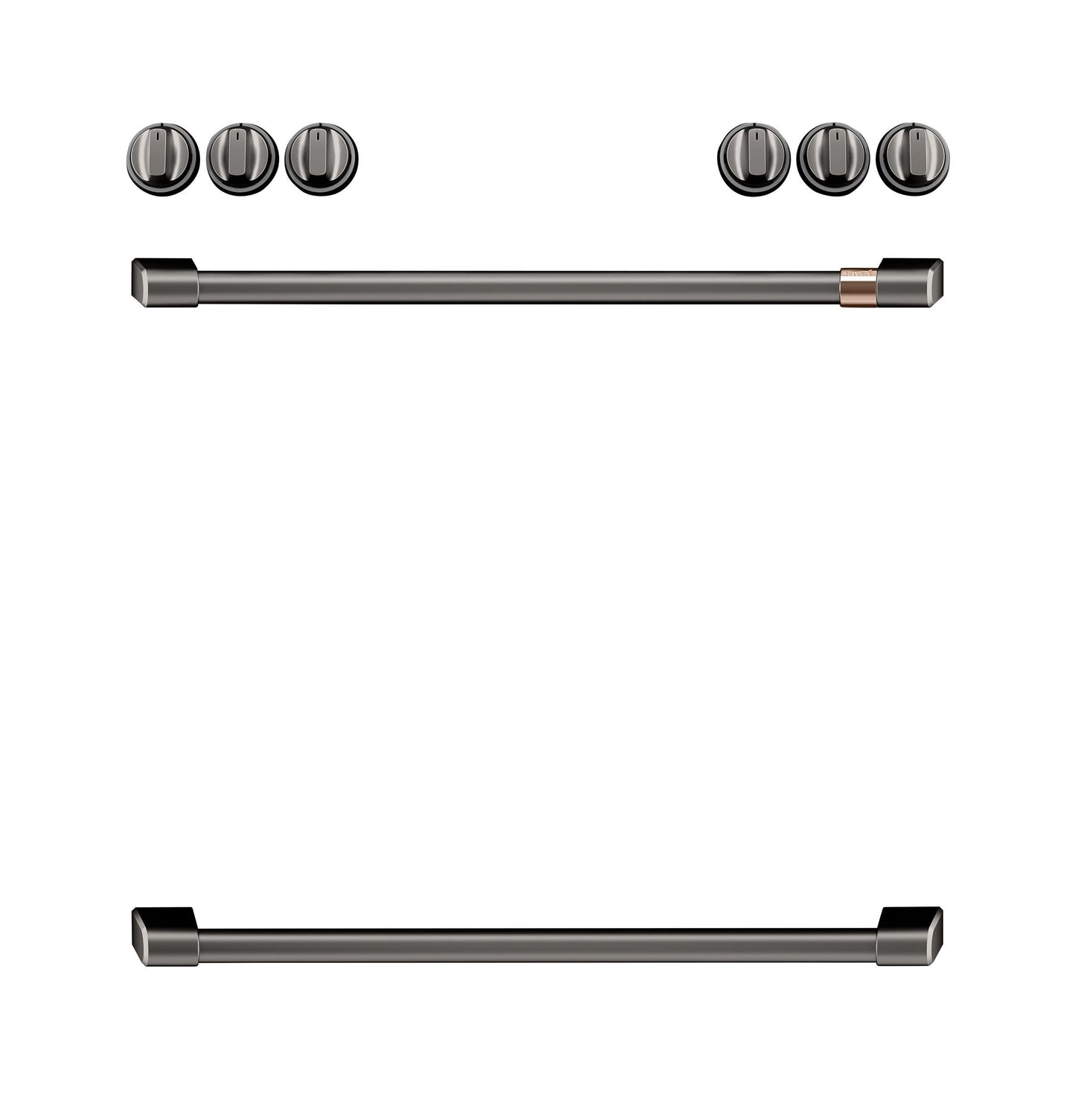 Café Front Control Electric Knobs and Handles - Brushed Black - CXFCEHKPMBT-KT