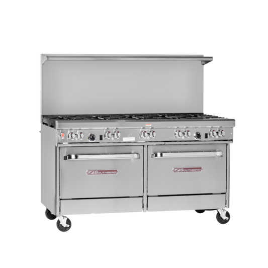 Southbend 4601AD-2R Ultimate Natural Gas Range 60", 6 Non-Clog Burners, Standard Grates With Standard And Convection Oven Base, 308,500 BTU - 4601AD-2RR**