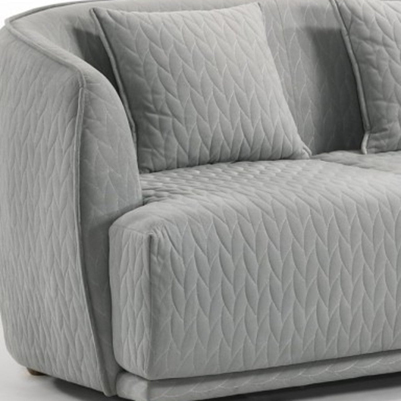 Modway Furniture 85" Luxurious Gray Geometric Sofa with Toss Pillows & Chic Brown Legs - Comfortable & Stylish Design! - 480914-HOMEROOTS