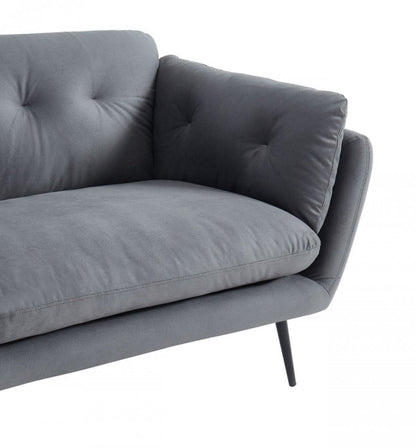 Modway Furniture 84" Gray Sofa with Stylish Black Legs - Comfortable, Durable, Contemporary Design for Your Living Room - 480916-HOMEROOTS
