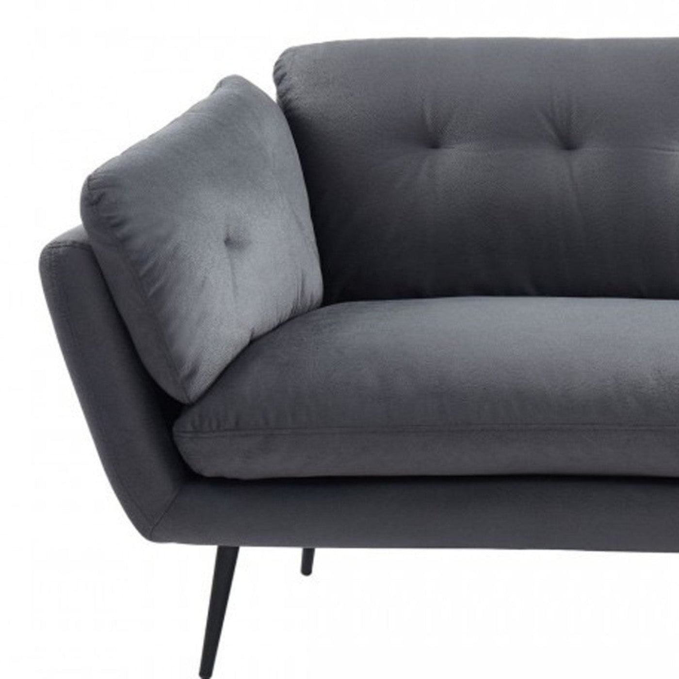 Modway Furniture 84" Gray Sofa with Stylish Black Legs - Comfortable, Durable, Contemporary Design for Your Living Room - 480916-HOMEROOTS