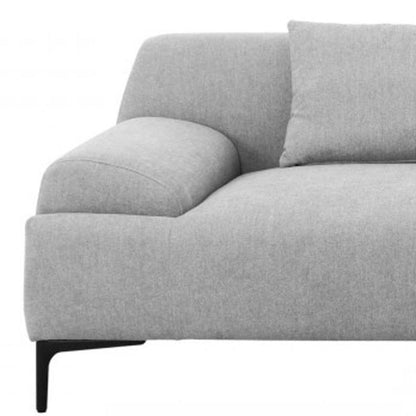 Modway Furniture 86" Gray Sofa with Toss Pillows, Stylish Black Legs – Comfort & Contemporary Design for Any Space - 480922-HOMEROOTS