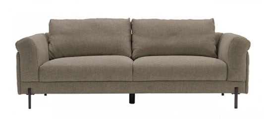 Modway Furniture 84" Beige Sofa with Black Legs - Stylish Comfort, Durable Upholstery & Contemporary Design Centerpiece - 480929-HOMEROOTS