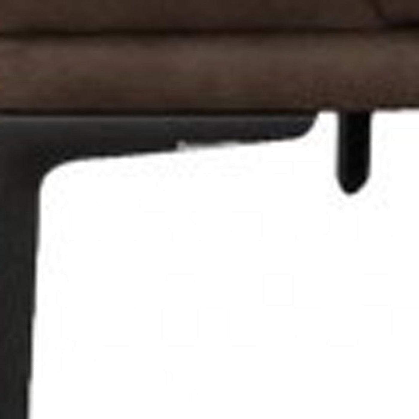 Modway Furniture 87" Luxurious Brown Sofa with Black Metal Legs, Soft Polyester Upholstery, and Removable Cushions - 480933-HOMEROOTS
