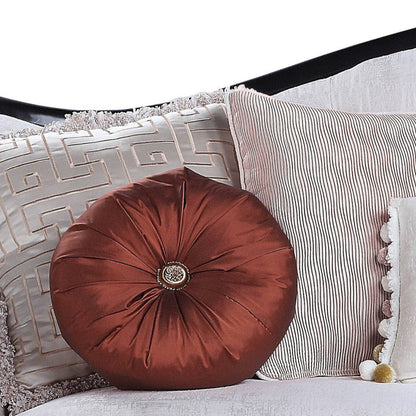 Modway Furniture 86" Beige Sofa with Stylish Black Legs & Toss Pillows - Comfortable, Durable, and Chic Design - 491041-HOMEROOTS