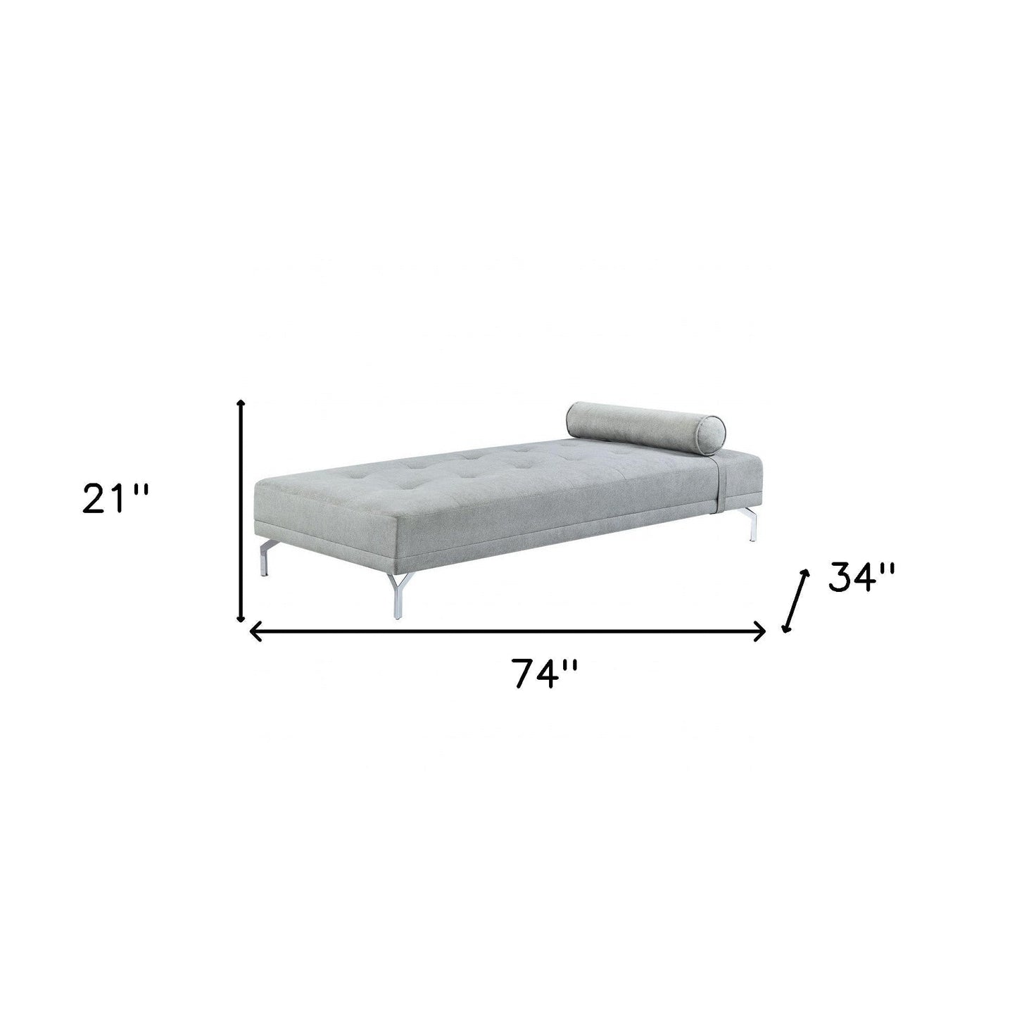 Modway Furniture 74" Gray Velvet Sofa with Toss Pillow & Black Legs – Contemporary Design for Stylish Living Rooms - 491043-HOMEROOTS