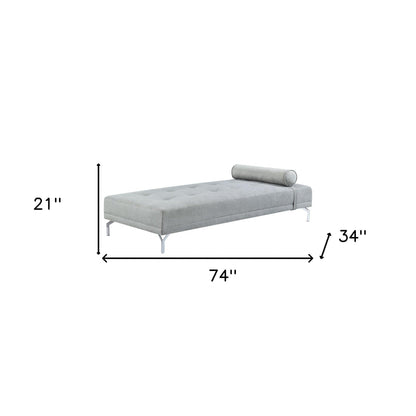 Modway Furniture 74" Gray Velvet Sofa with Toss Pillow & Black Legs – Contemporary Design for Stylish Living Rooms - 491043-HOMEROOTS