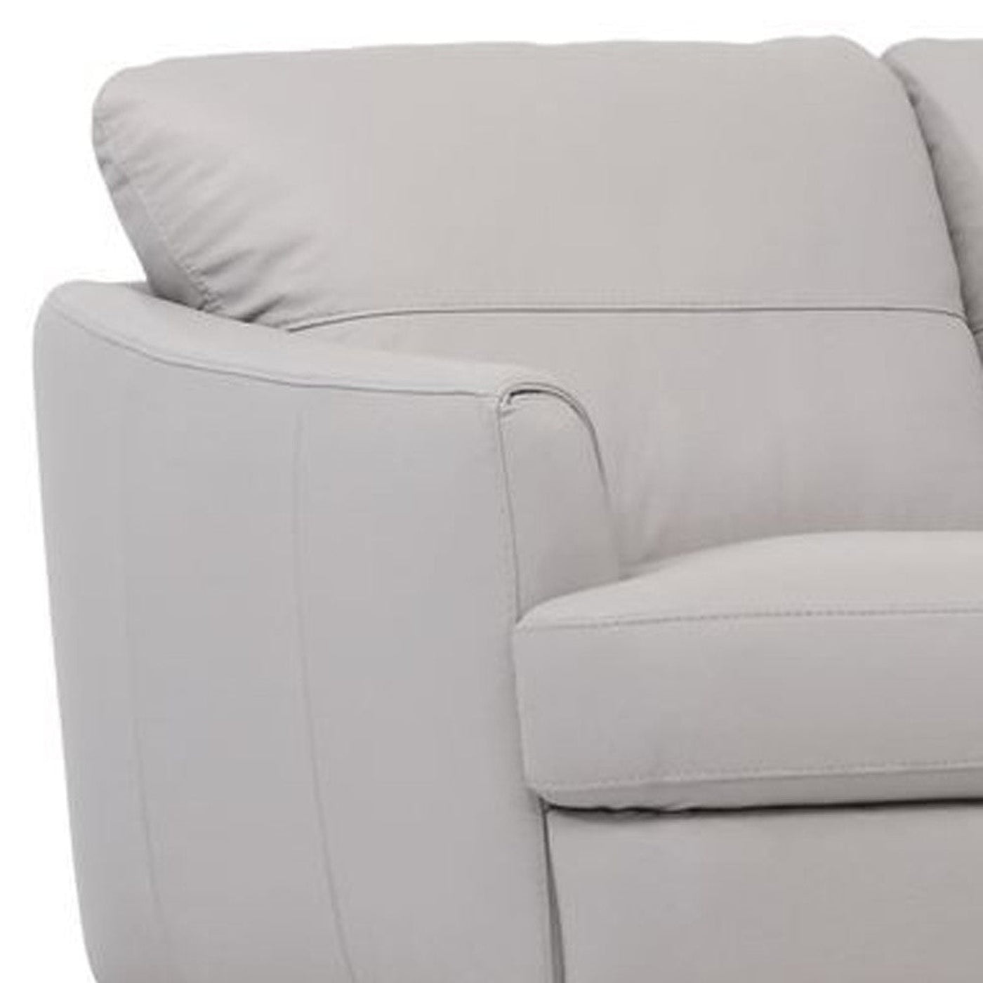 Modway Furniture 83" Pearl Leather Sofa with Black Legs - Luxuriously Comfortable, Elegant Design, Built to Last - 491280-HOMEROOTS
