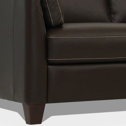 Modway Furniture 81" Chocolate Leather Sofa – Luxurious Comfort with Black Legs, Stylish Design, and Durable Support - 491287-HOMEROOTS