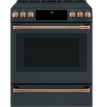 Café Front Control Electric Knobs and Handles - Brushed Copper - CXFCEHKPMCU-KT