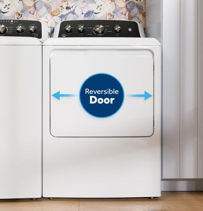 GE APPLIANCES GTX38GASWWS GE(R) 6.2 cu. ft. Capacity Gas&#x00A0;Dryer with Up To 120 ft. Venting and Shallow Depth&#x200B; - GTX38GASWWS-KT