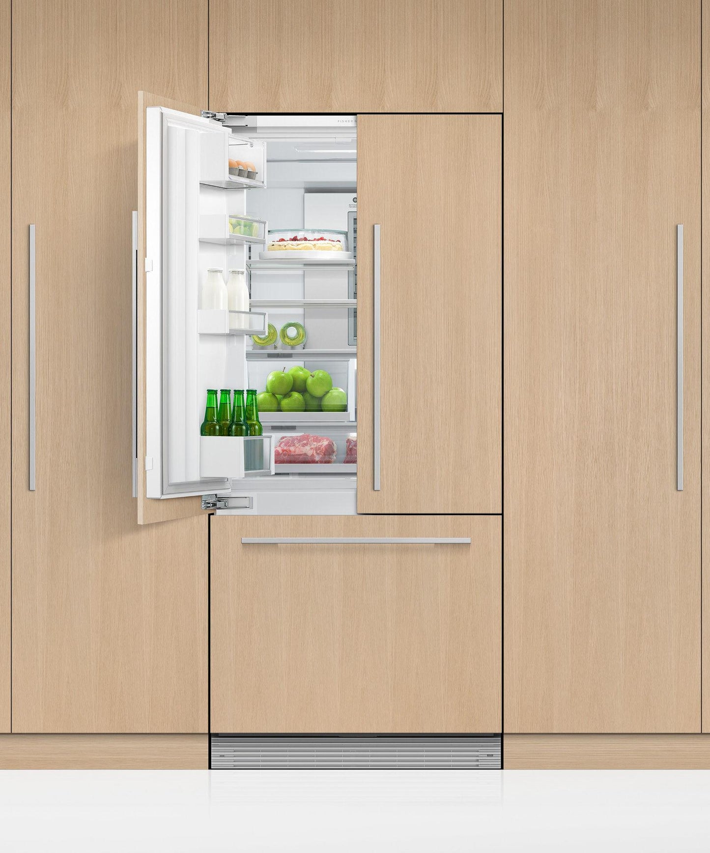 FISHER & PAYKEL RS32A72J1 Integrated French Door Refrigerator Freezer, 32", Ice - RS32A72J1