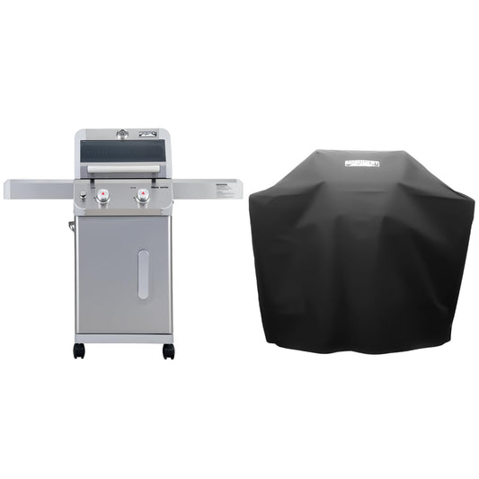 Monument Grills 2-Burner Gas Grill, Stainless Steel - B0CWNT3DLY