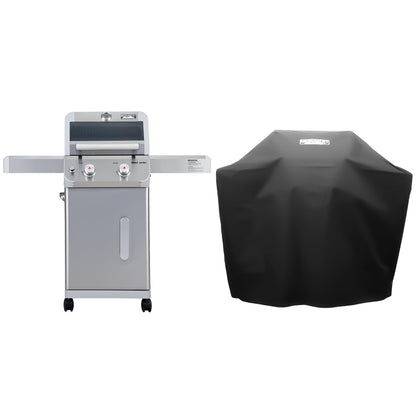 Monument Grills 2-Burner Gas Grill, Stainless Steel - B0CWNT3DLY