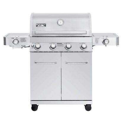 Monument Grills 4-Burner Propane Gas Grill, Side Sear, Thermometer – B071W7HY4M