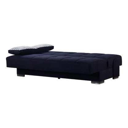 Modway Furniture 75" Chenille Sleeper Sofa with Armless Design, Toss Pillows & Stylish Brown Legs for Modern Living - 518146-HOMEROOTS