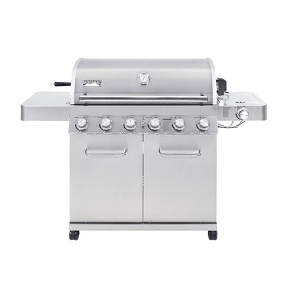 Monument Grills 6-Burner Stainless Steel Propane Gas Grill with Side Burner & Rotisserie - B07CKL654H