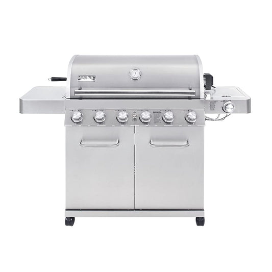 Monument Grills 6-Burner Stainless Steel Propane Gas Grill with Side Burner & Rotisserie - B07CKL654H