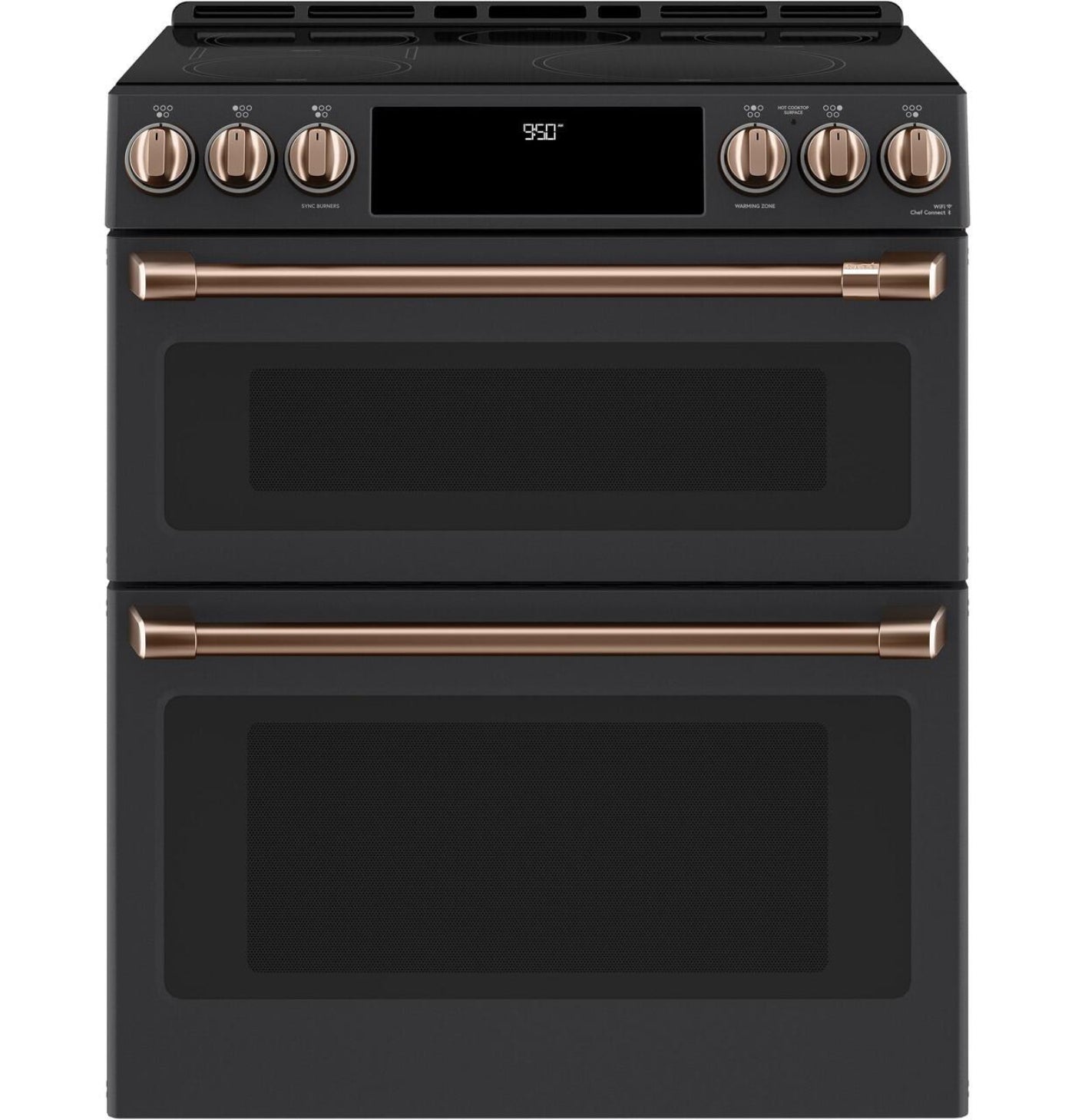 Café Front Control Induction Knobs and Handles - Brushed Copper - CXFCHHKPMCU-KT